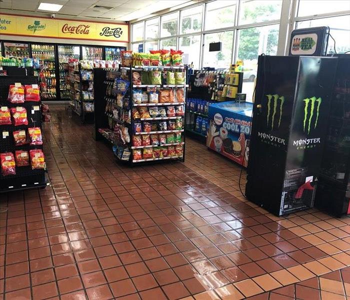 water in retail food store